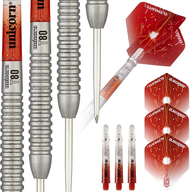 Unicorn Striker Dartpfeile, Typ 5, 80% Wolframstahl 21 g rot, 21 g rot