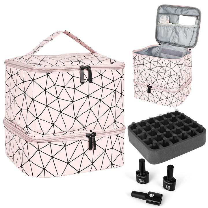 Nagellack Aufbewahrung Organizer Tasche, Doppelschicht Nagellack Aufbewahrungsbox Tasche Organizer f