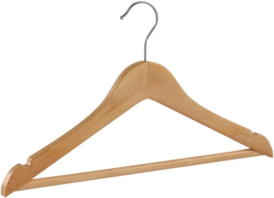 SONGMICS Kinderkleiderbügel, 20er Set Kleiderbügel Kinder, 35 cm Lange Bügel aus Holz, Massivholz, m