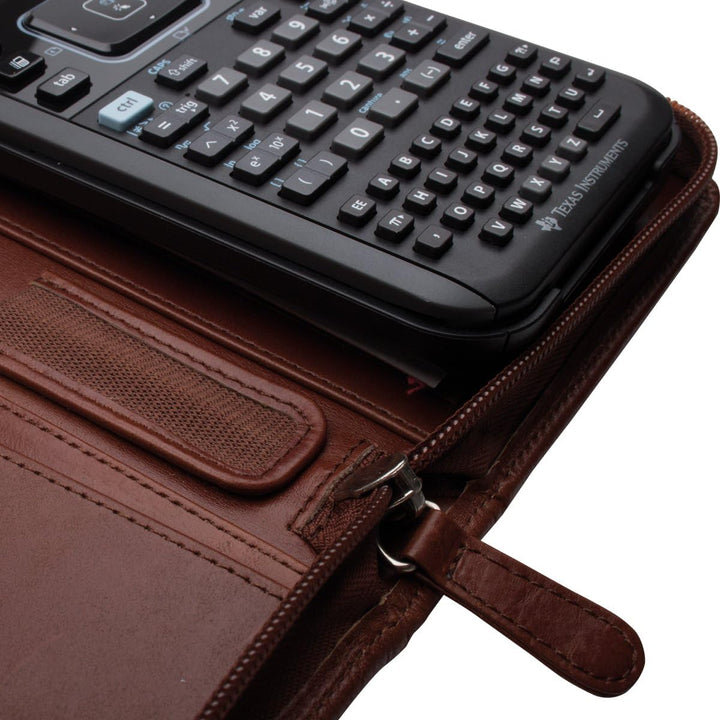 CalcCase Original Schutztasche Executive - Schutztasche für Grafikrechner aus braunem Rindsleder, ed
