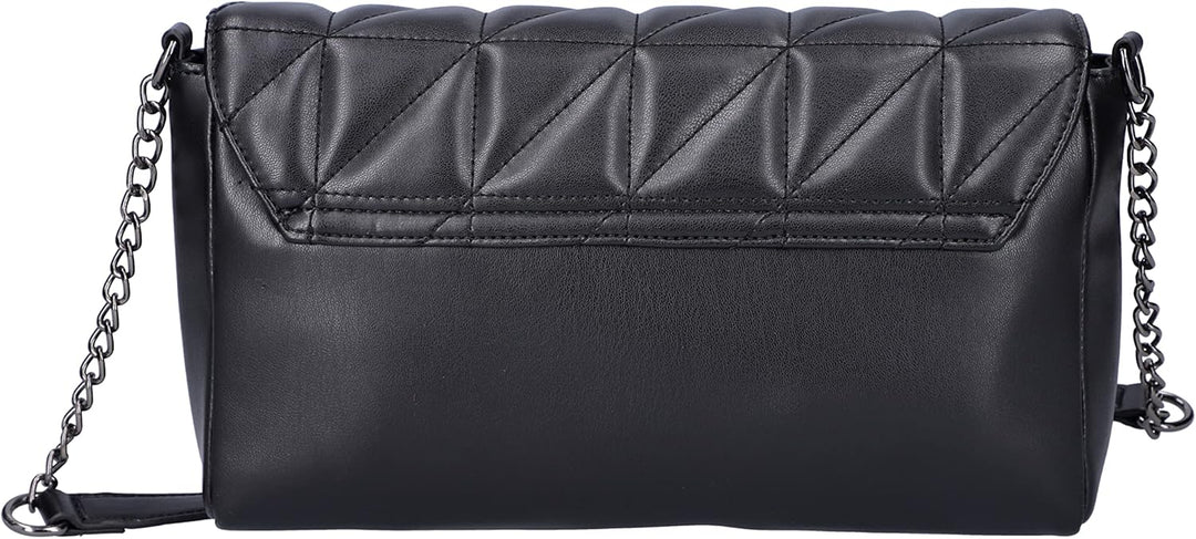 Rieker Damen Umhängetasche gesteppt Kettendetail H1110 Schwarz, Schwarz
