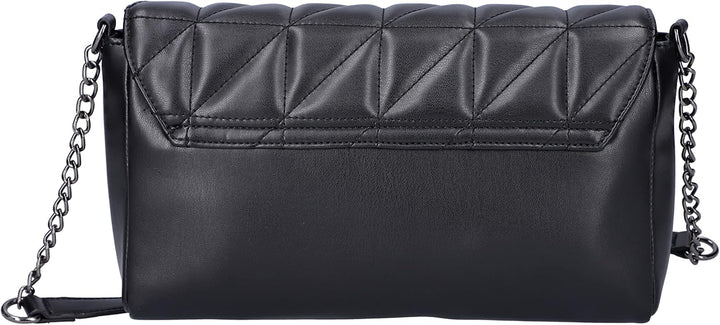 Rieker Damen Umhängetasche gesteppt Kettendetail H1110 Schwarz, Schwarz