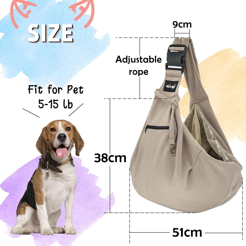 Hundetragetasche Tragetasche für Hunde NATUYA Träger mit Netztasche für Carrier Dogs Katzen-Hände Fr