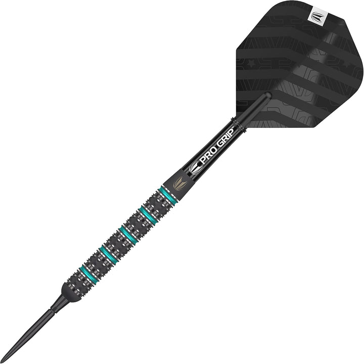 Target Darts Rob Cross Black Edition 90% Wolfram Swiss Point Steeldarts-Set Dartpfeile 24G, 24G