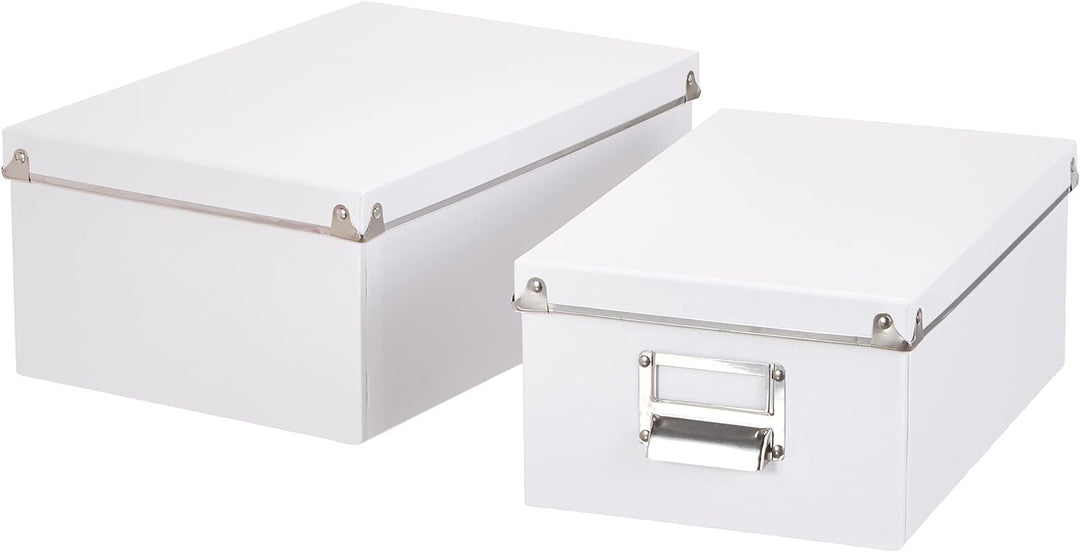 Zeller 17951 Boxen-Set, 5-tlg., Pappe, weiss, 1 - Pack, Weiss
