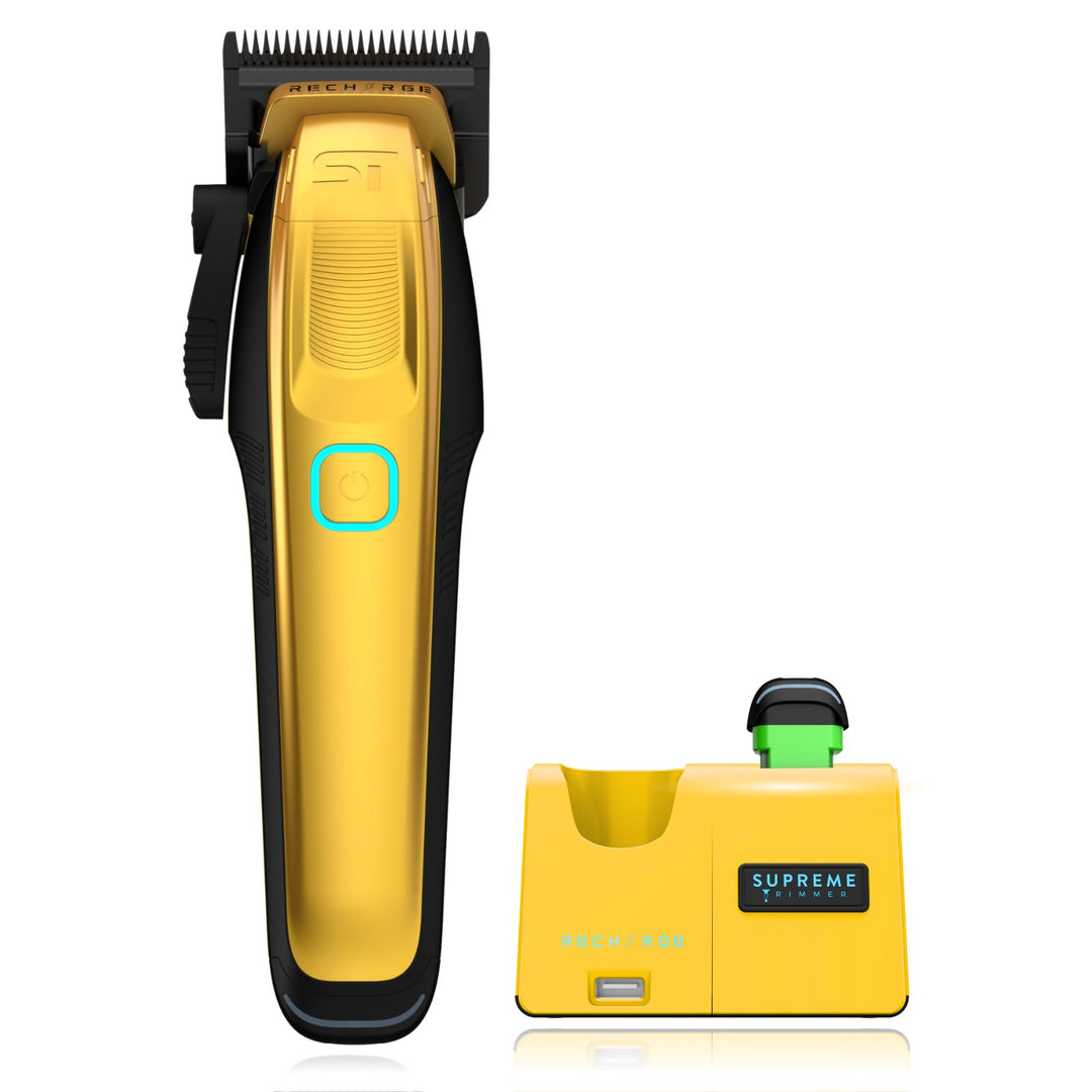Supreme Trimmer Recharge Clipper - Professional Hair Clipper with 2 Removable Batteries, Brushless M