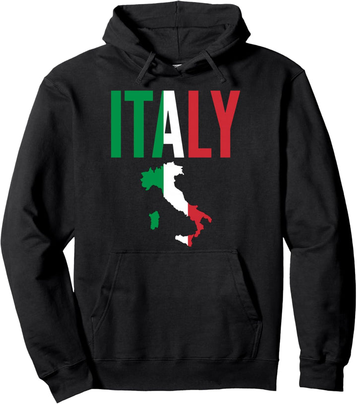 Italy Flag Map - Italian Pullover Hoodie