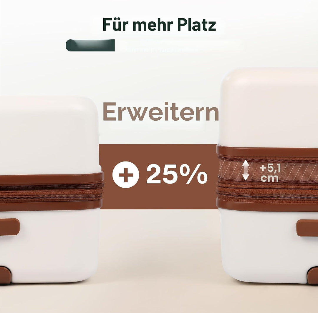 Kofferset Hartschale (3 Jahre VIP-Service) Leicht 100% PC Ultra-Langlebige Erweiterbar Trolley Handg
