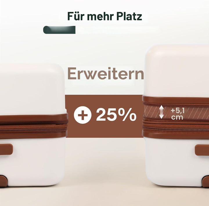 Kofferset Hartschale (3 Jahre VIP-Service) Leicht 100% PC Ultra-Langlebige Erweiterbar Trolley Handg