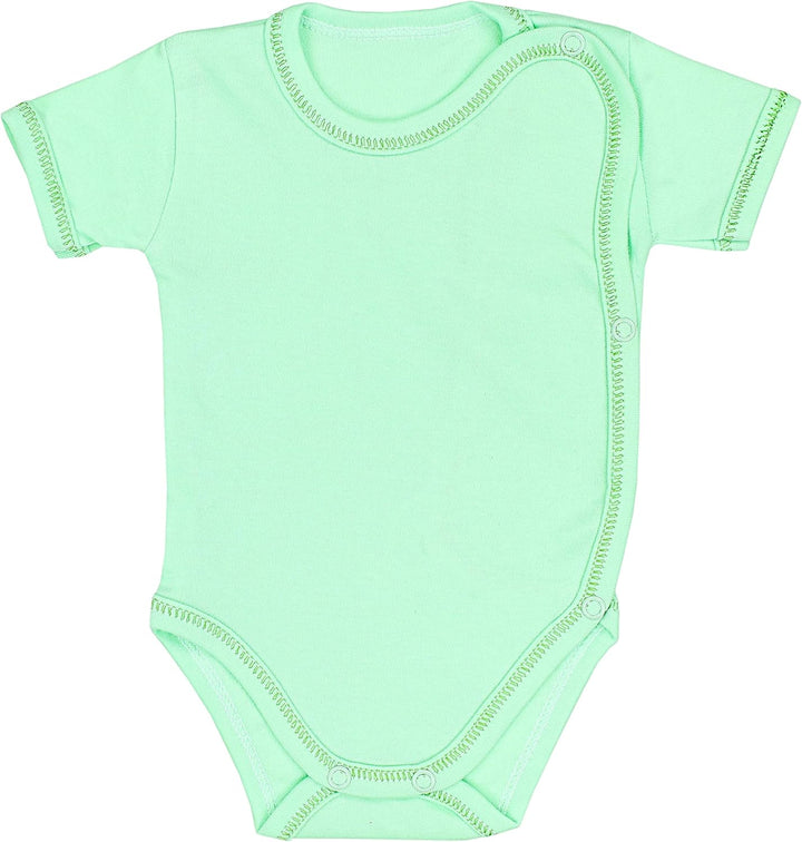 TupTam Unisex Baby Kurzarm Wickelbody 5er Pack 62 Junge, 62 Junge