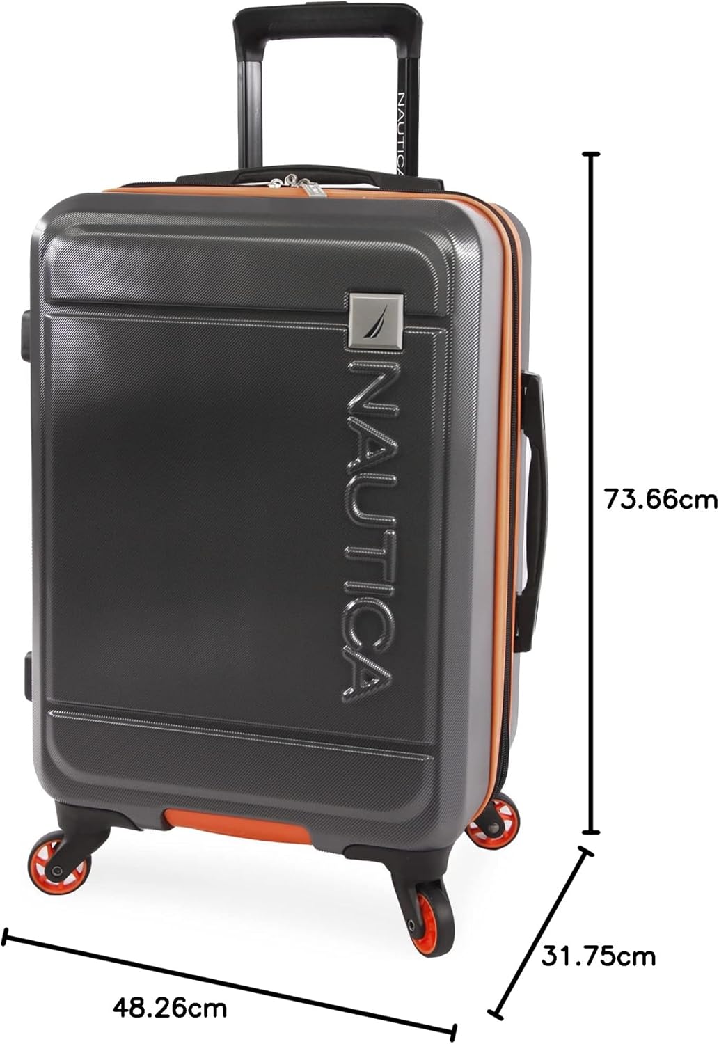 Nautica Roadie Hartschalengepäck-Set, 3-teilig Grau / Orange, Grau / Orange