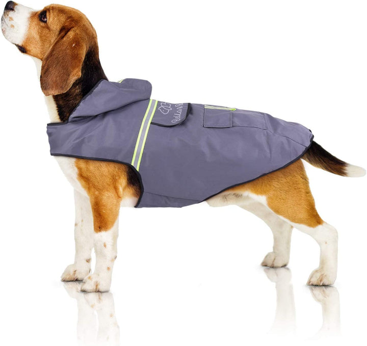 Bella & Balu Hunderegenmantel - Wasserdichter Hundemantel mit Kapuze und Reflektoren für trockene, s