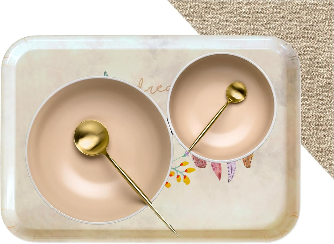 Lashuma Serviertablett für Kaffee, buntes Küchentablett Traumfänger 45x31 cm 45 x 31 x 3 cm Traumfän
