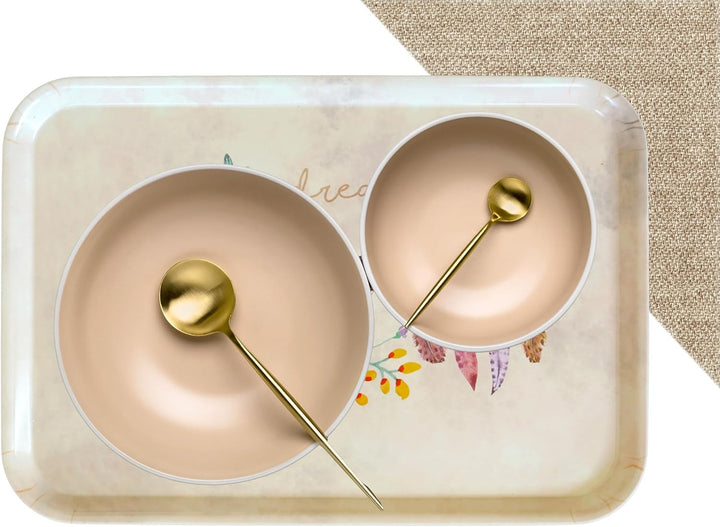Lashuma Serviertablett für Kaffee, buntes Küchentablett Traumfänger 45x31 cm 45 x 31 x 3 cm Traumfän