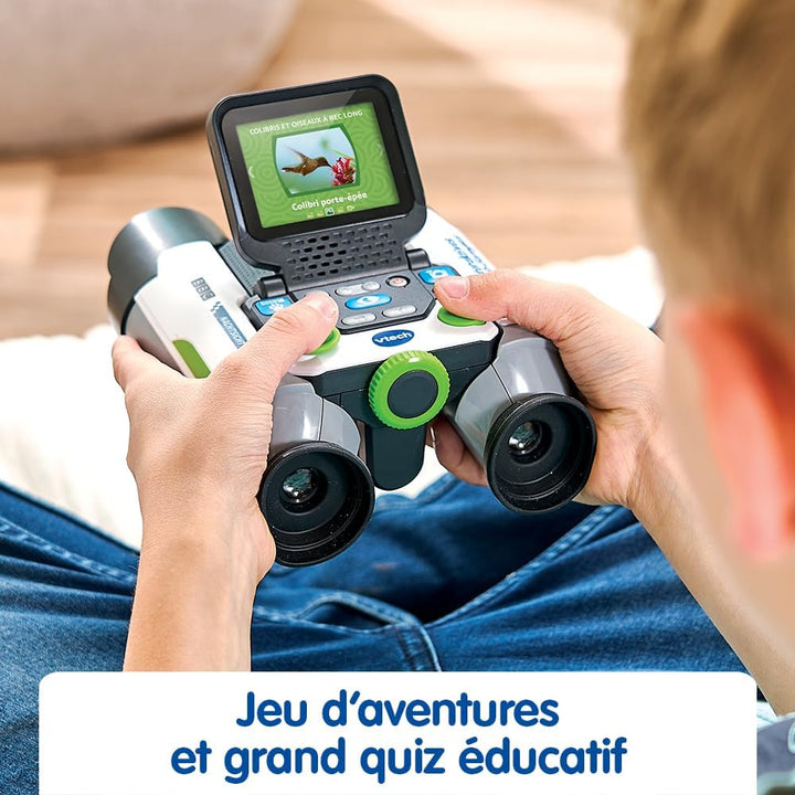 VTech Genius XL Interaktives Video-Fernglas für Kinder, 10 x 21 cm, mit Farbdisplay, Fotos und Video