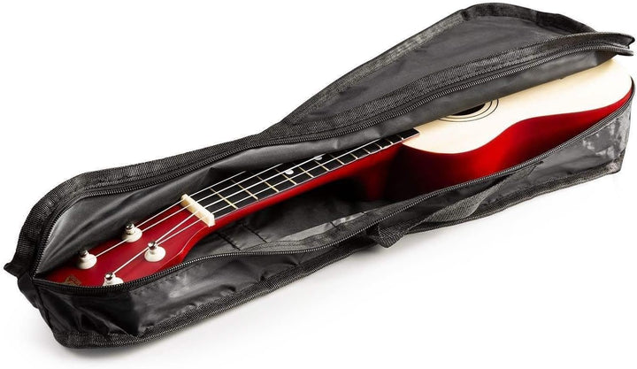 MAX UKEY Ukulele Komplett Set inkl. Plektren, digitalem Stimmgerät und Tasche, 21" mini Gitarre, Uku