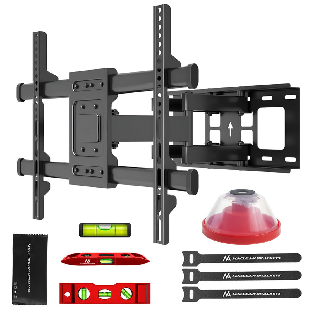 Maclean TV-Wandhalterung für 32-85" Fernseher bis 60 kg | neigbar, schwenkbar, Abstand 65-390mm | VE
