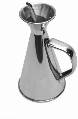 Ilsa Tropfsicherer Ölbehälter aus Edelstahl, 3/4 l, Metall, Silber 750 ml, 750 ml