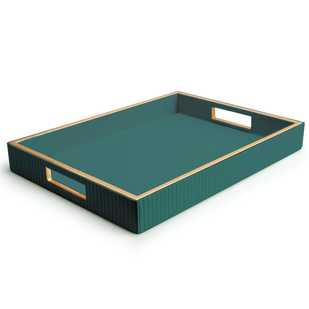 SANZIE Ledertablett, Schreibtisch-Aufbewahrung, Organizer, Premium-Serviertablett, dekoratives Table