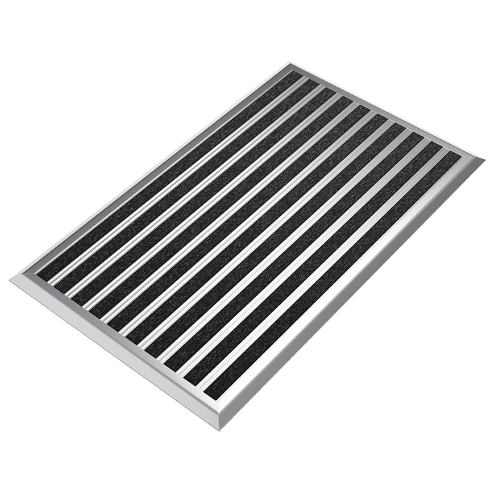 Fussmatte aussen grau 55 x 90 cm, Aluminium Fussmatten, Fussabtreter aussen, Schmutzfang Alu, Schmut