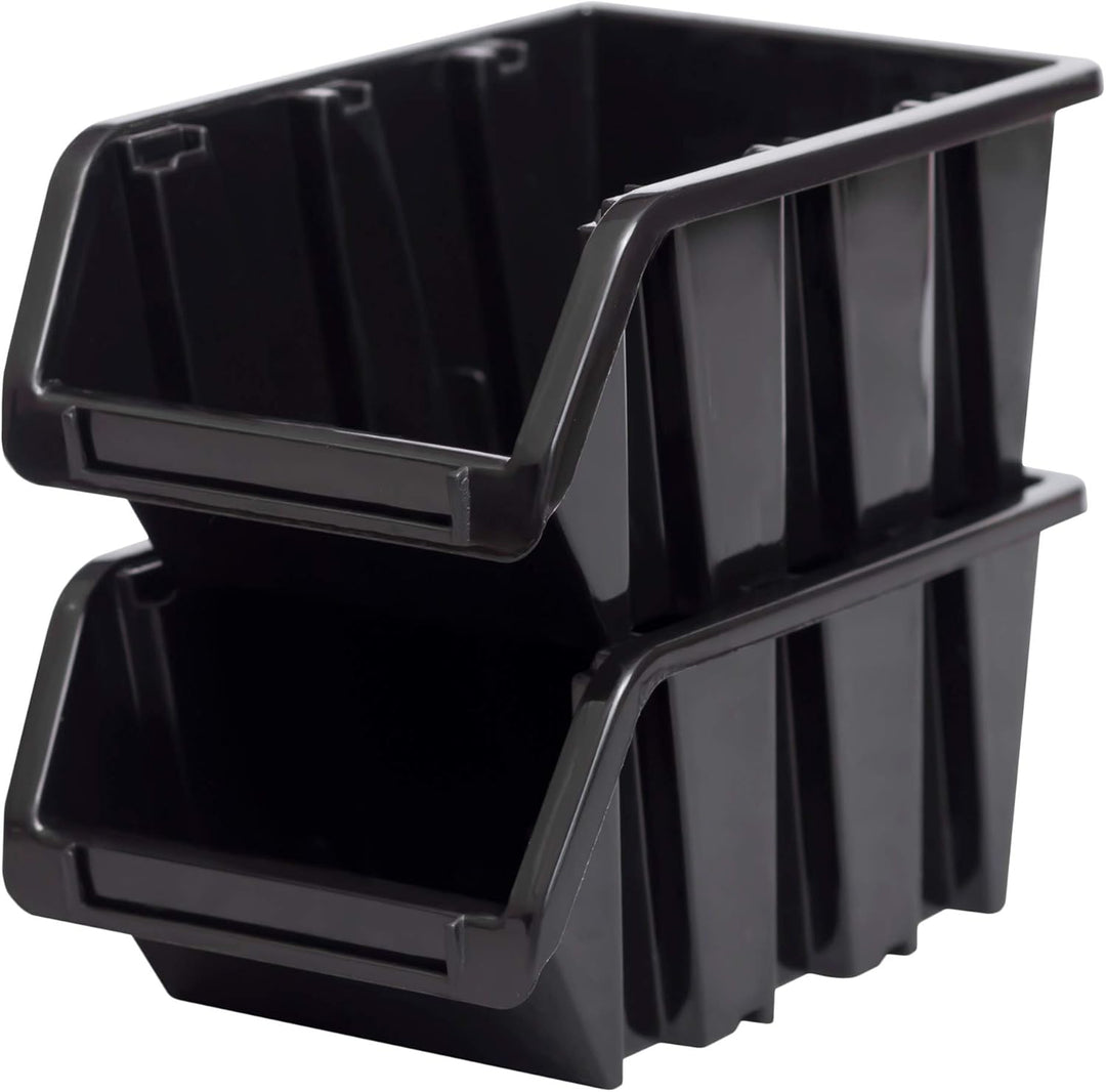 Wandregal Lagerregal Werkzeugwand Stapelboxen Wandplatten schwarz POP Serie Gr.2 Schwarz +, Schwarz