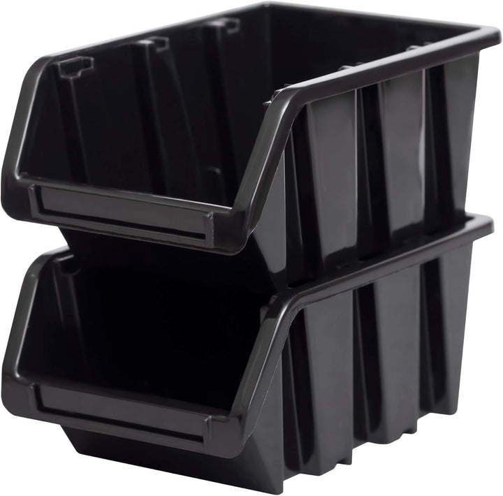 Wandregal Lagerregal Werkzeugwand Stapelboxen Wandplatten schwarz POP Serie Gr.2 Schwarz +, Schwarz