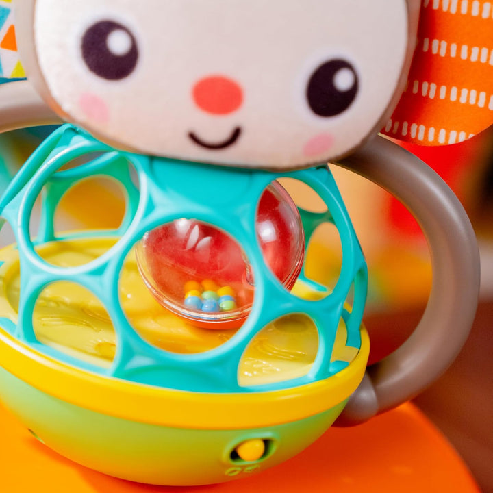 Bright Starts, Grab & Giggle AFFE Leuchtendes Musikalisches Rasselspielzeug mit leicht zu greifendem