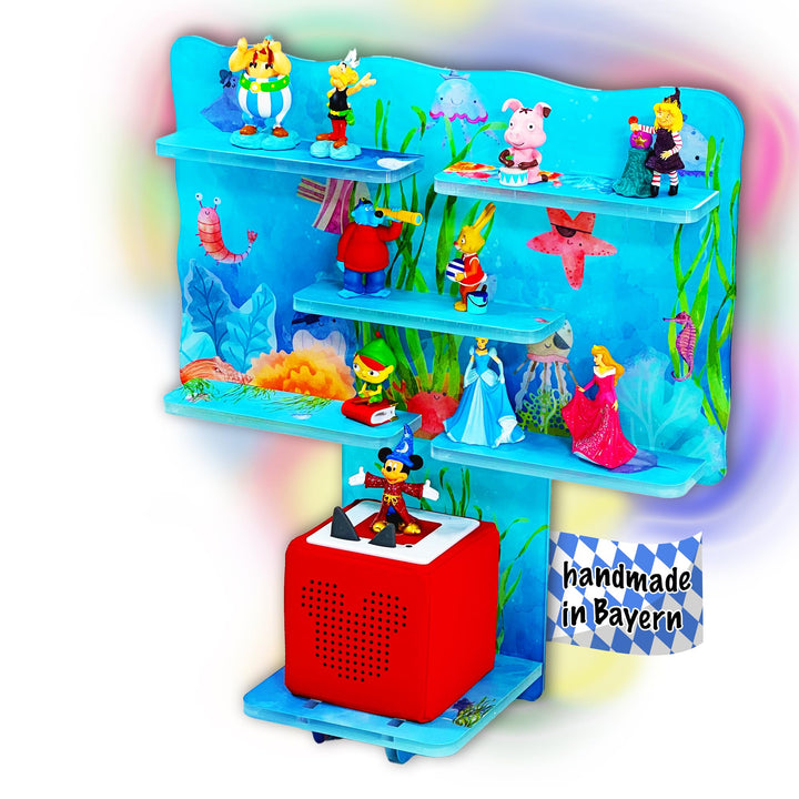 Smagnon Tonie Regal aus Acryl mit LED Beleuchtung - Passend für Toniebox oder Tonie Figuren für Jung