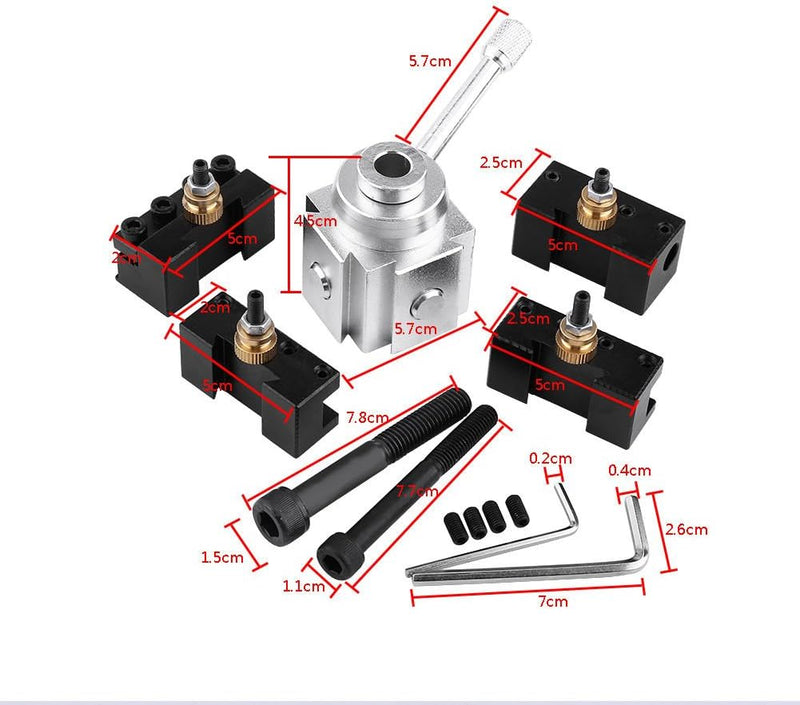 Yosoo Mini Aluminiumlegierung Drehwerkzeughalter Pfosten Schnellwechselwerkzeug Stahlhalter Drehstah