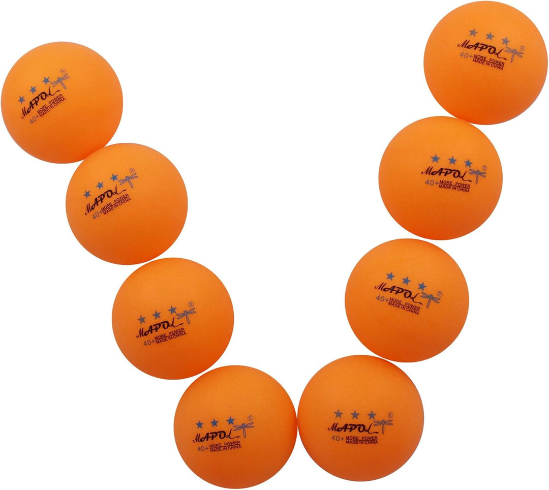 MAPOL Tischtennisbälle, 3 Sterne, Orange, 100 Stück