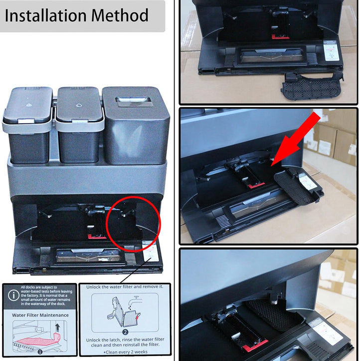 Geoviizon Wartungsbürste & Wasserfilter Assembly Zubehör Kompatibel mit Roborock S8 Pro Ultra Vollst