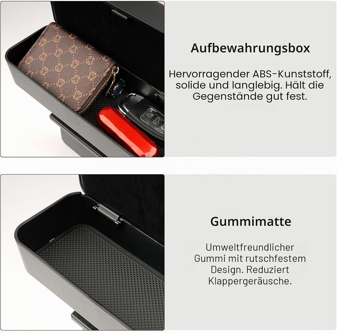 BIXUAN Universal Mittelarmlehne Aufbewahrungsbox Auto Sitz Gap Organizer Armlehne Mittelkonsole Ellb