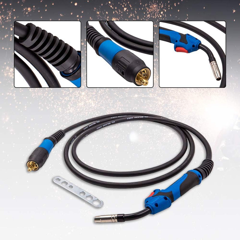 maXpeedingrods Schweissbrenner MB15 4m Schlauchpaket MIG/MAG mit Euro Zentralanschluss Schutzgas