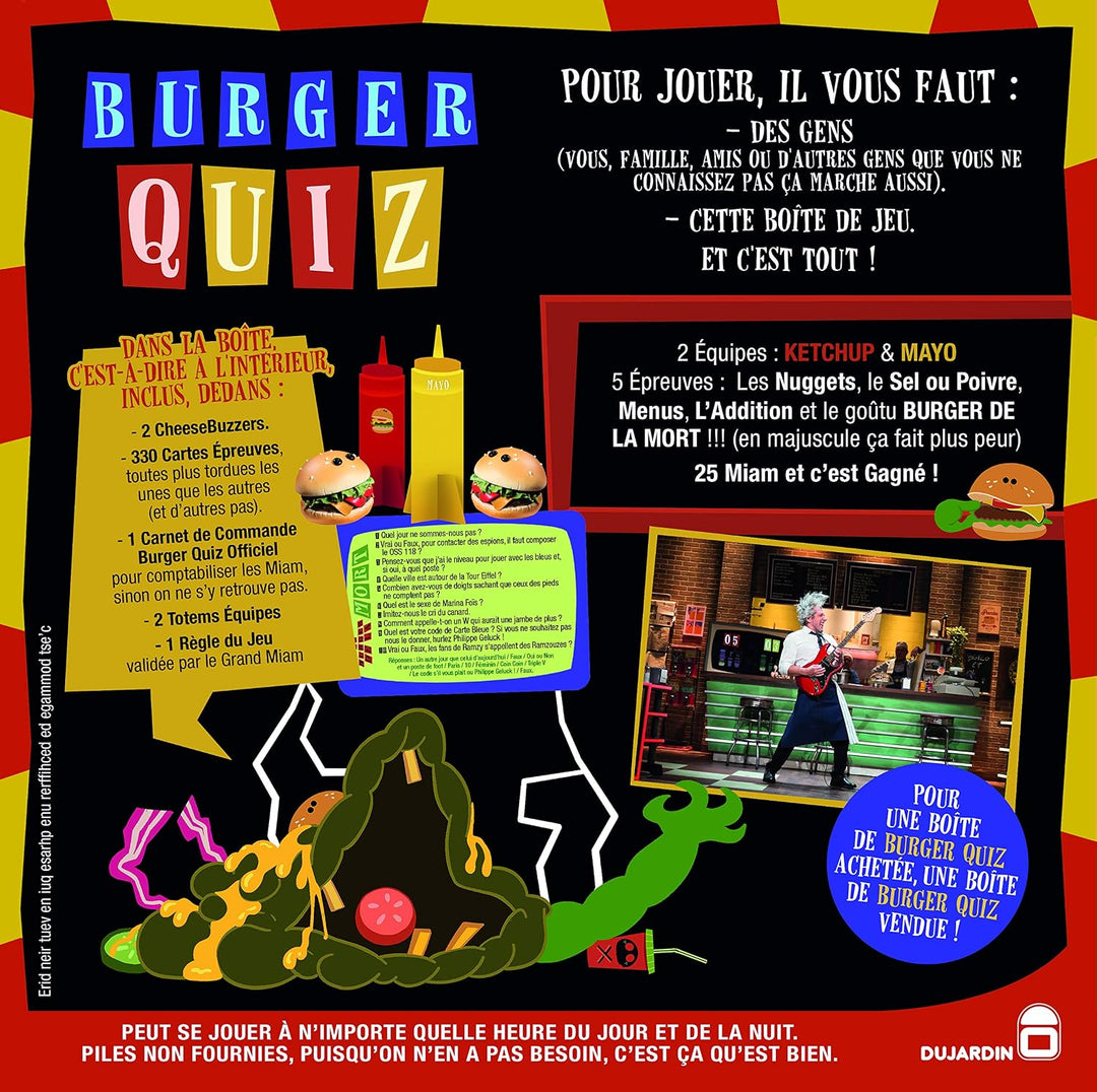 Dujardin - Burger Quiz – Gesellschaftsspiele, 01095, Mehrfarbig