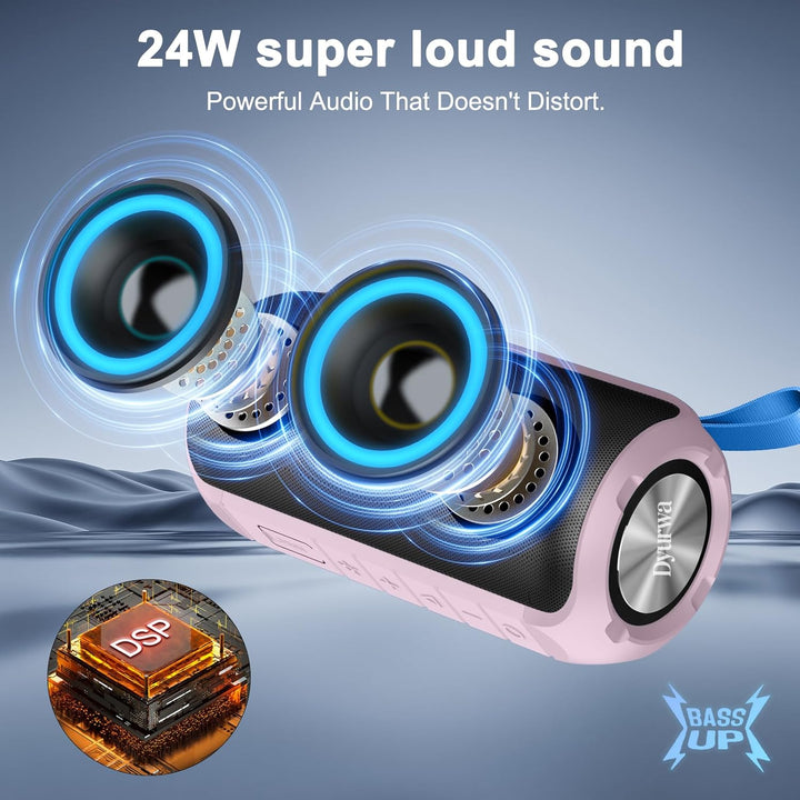 Lautsprecher für den Aussenbereich Starker Stereosound Bluetooth Lautsprecher Rosa, Rosa