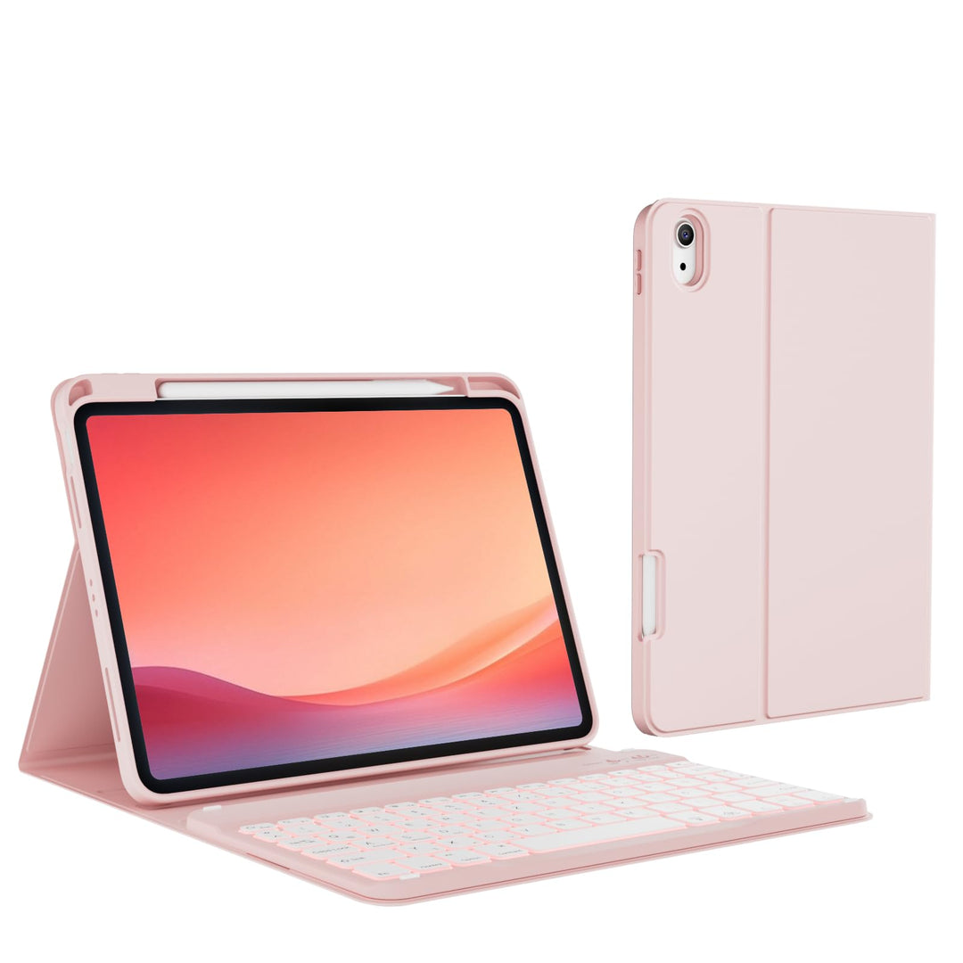 Hülle mit Tastatur für iPad A16 11. / 10. Generation (11 Zoll 2025/10,9 Zoll 2022) mit Stifthalter,