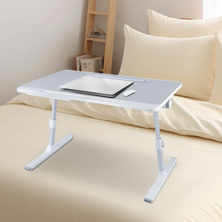 OHMG Laptop-Bett, höhenverstellbar und Winkel, faltbar, neigbar, mit Kühler/USB-Ports/Schublade, für