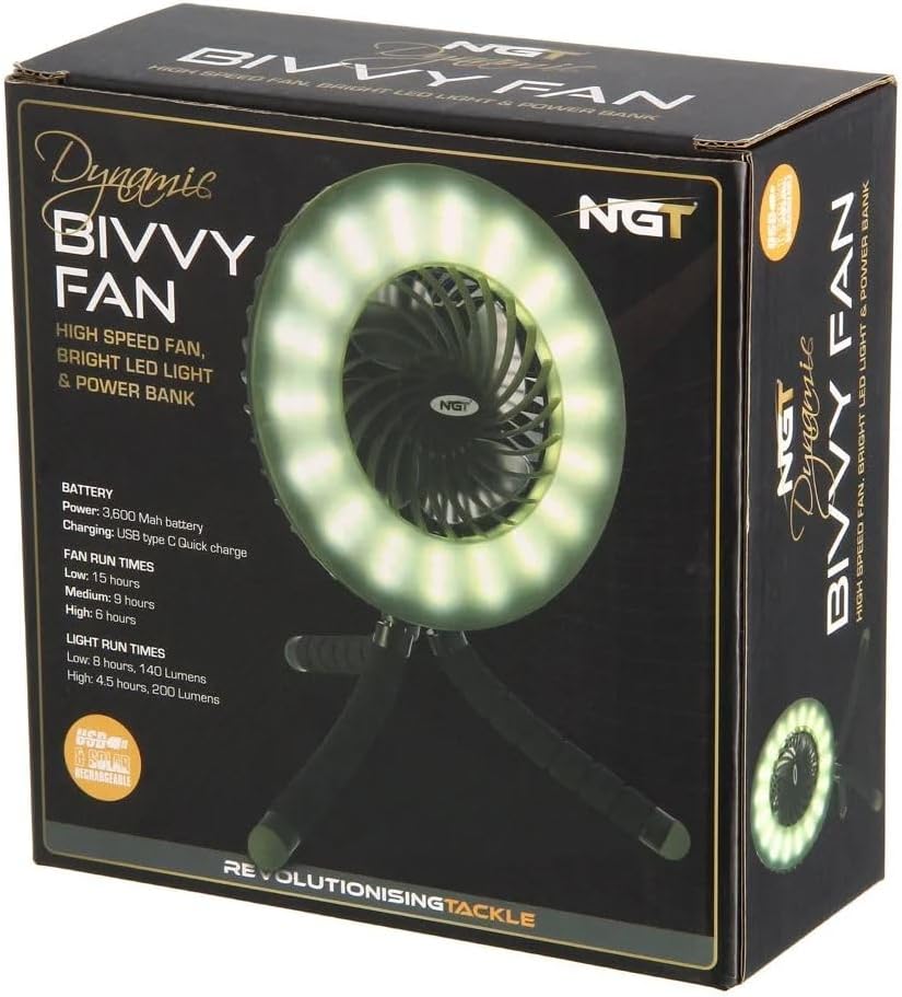 NGT Dynamic Ventilator (Incl. 3600mAh Powerbank & Licht) | Bivvy Zubehör
