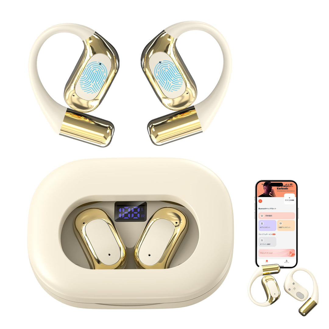 KI Übersetzer Kopfhörer mit Echtzeit Übersetzung, Bluetooth 5.4, HiFi Sound, LED Batteriestandsanzei
