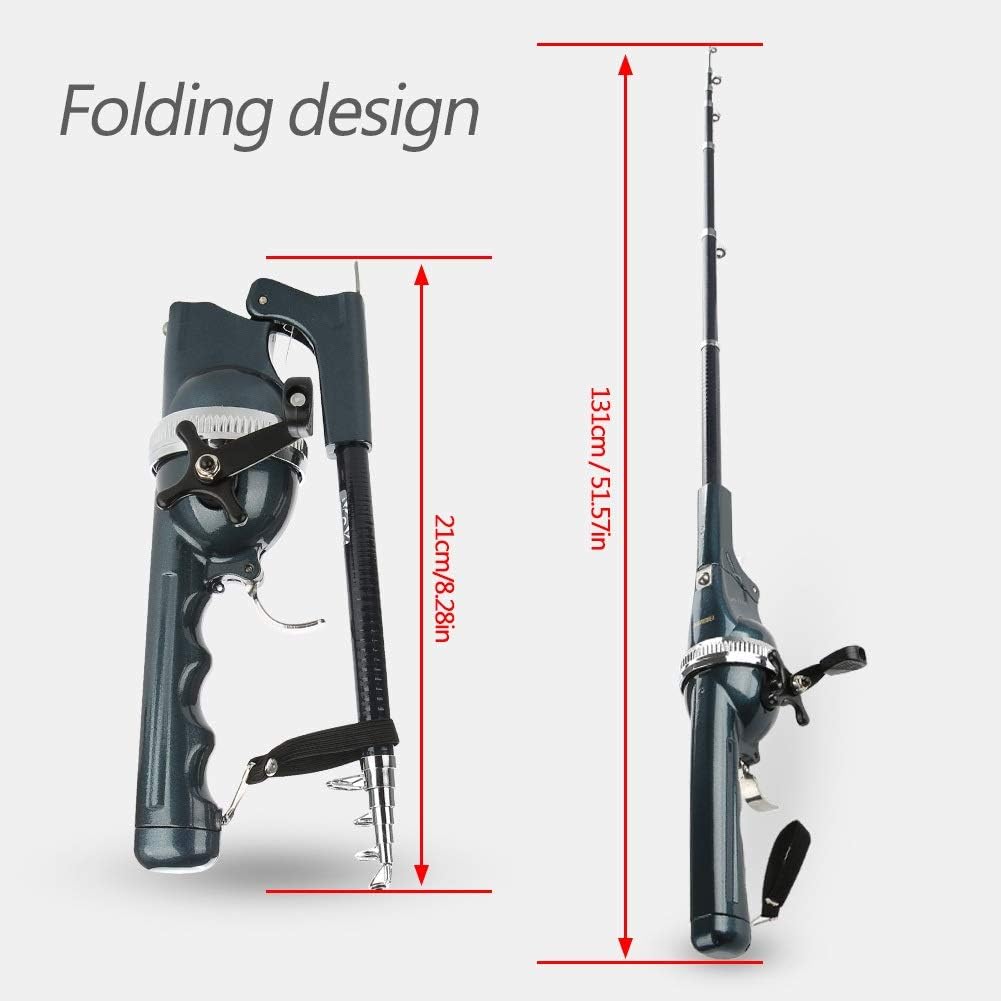 DEWIN Angelrute, Fishing Rod Angelgriff und Zubehör für geschlossenes Rollengeschirr