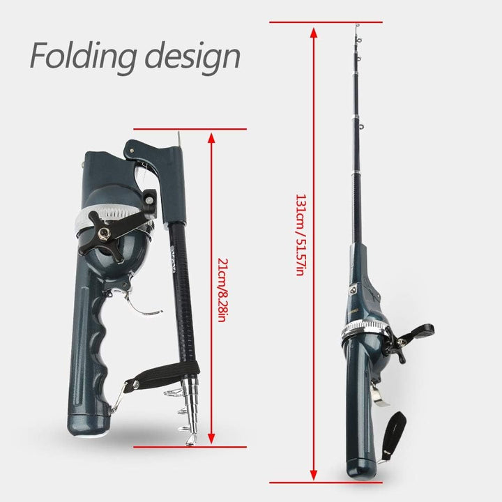 DEWIN Angelrute, Fishing Rod Angelgriff und Zubehör für geschlossenes Rollengeschirr