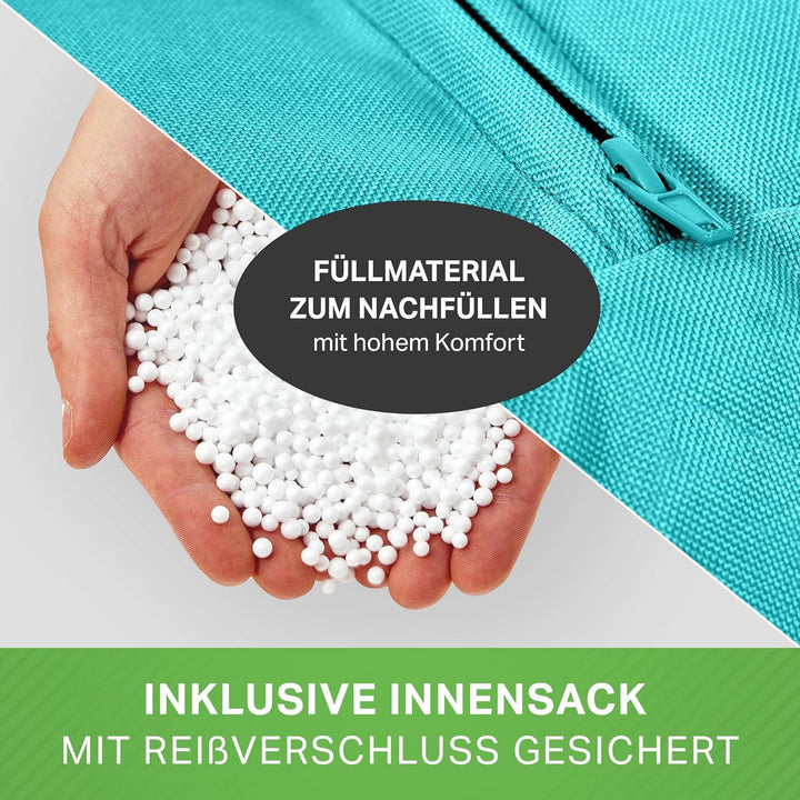 Green Bean Sitzsack-Hocker 45x25cm mit EPS-Perlen Füllung - Fusshocker Fusskissen Sitz-Pouf für Sitz
