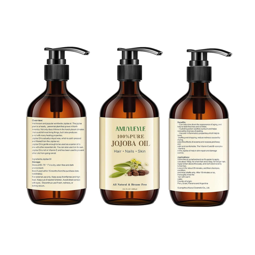 100% Bio Jojobaöl für Haut und Haar 1000ml