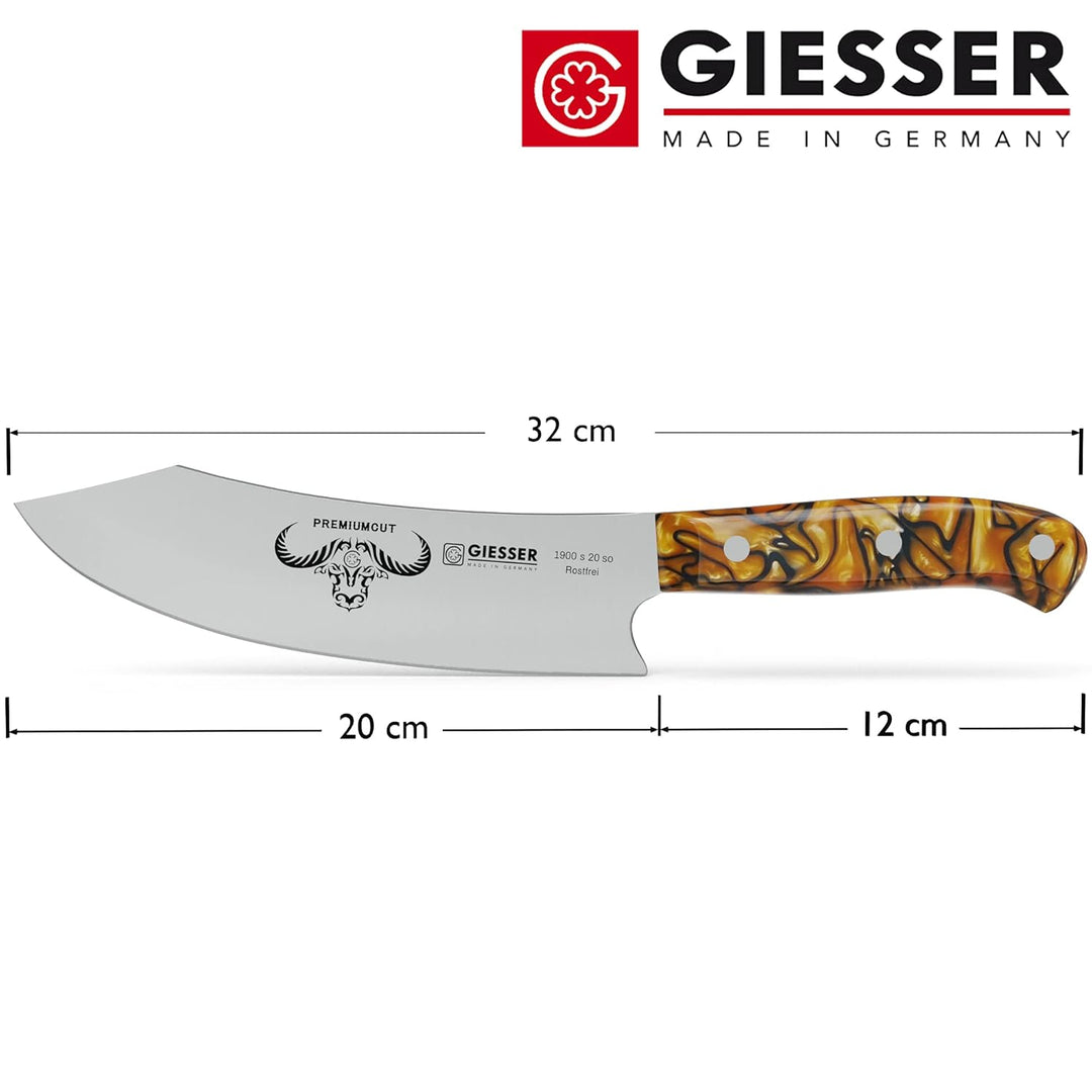 GIESSER seit 1776 - Made in Germany - Kochmesser 20 cm Spicy Orange, PremiumCut Chefs No 1, Küchenme