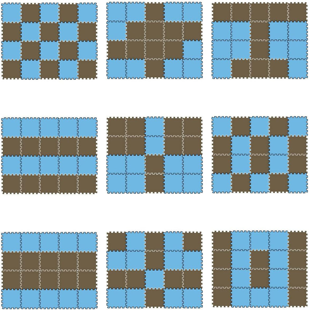 LittleTom 18 Teile Spielmatte Baby ab Null - 30x30 Schaumstoff Puzzlematte Kinder Isomatte Baby Spie
