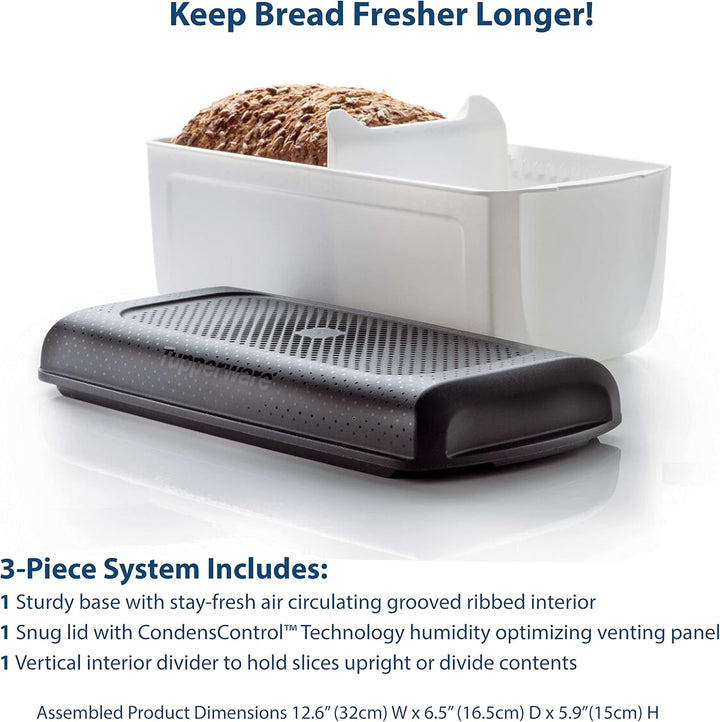 Tupperware Brotbehälter und Brotkasten für Brot, Gebäck, Bagels und mehr, CondensControl - Feuchtigk