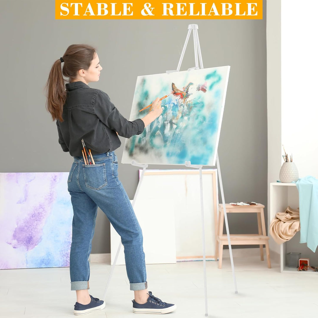 PUWOWYE Künstler Staffelei Stand, 160cm Verstellbares Stativ Tisch Kunst Leinwand Malerei Display, E