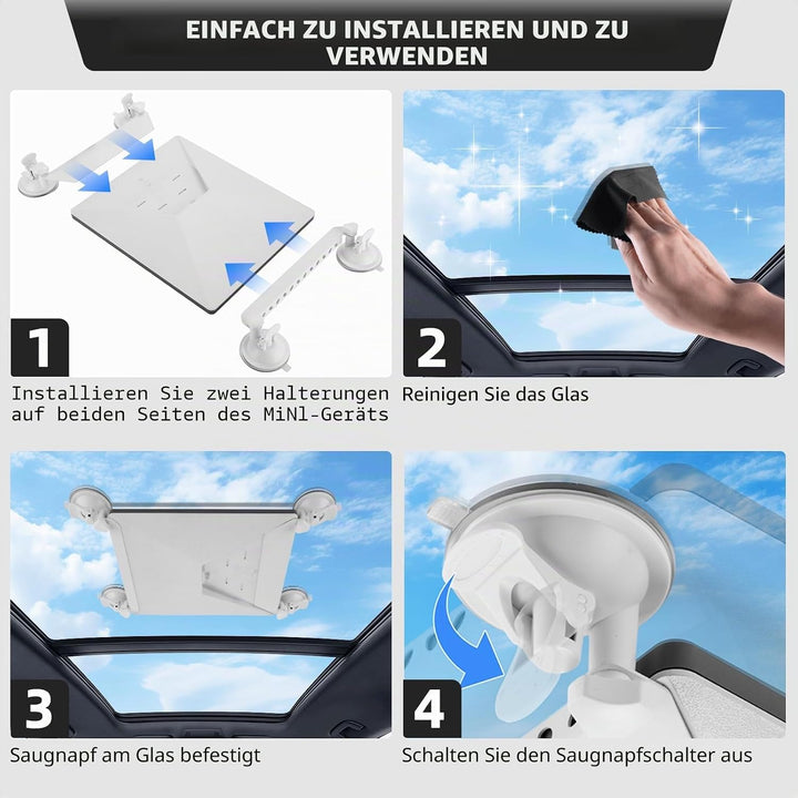 Starlink Mini Saugnapfhalterung,Starlink Mini Autohalterung für Auto Sunroof, RV, Boot & Fenster,Sta