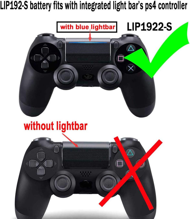 3,7V Lithiumbatterie 2200mAh PS4 Slim Pro Controller Ersatzbatterie LIP1522 Batteriepack für Playsta