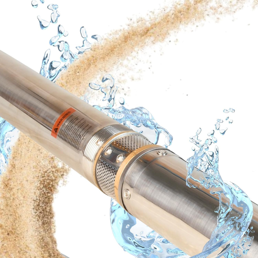 Tiefbrunnenpumpe ZEN 4/11 3,5 Zoll mit Frequenzumrichter – Sandverträgliche Edelstahl-Tauchpumpe, Br